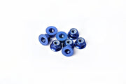 Koswork KOSN1004 M4 Aluminum Flanged Nylon Lock Nuts Blue (w/container) (8) (9003677352173)