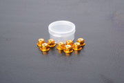 Koswork KOSN1004GD M4 Aluminum Flanged Nylon Lock Nuts Gold (w/container) (8) (9003677450477)