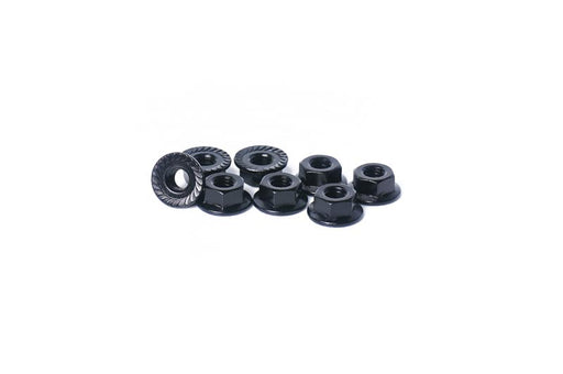 Koswork KOSN1005 M4 Aluminum Serrated Nuts Black (w/container) (8) (9003677516013)
