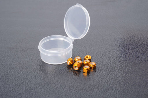 Koswork KOSN1007GD M3 Aluminum Nylon Lock Nuts Gold (w/container) (8) (9003677679853)