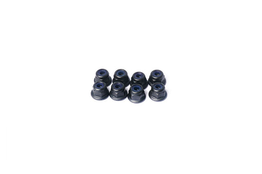 Koswork KOSN1011 M3 Steel Flanged Nylon Lock Nuts Black (w/container) (8) (9003678007533)