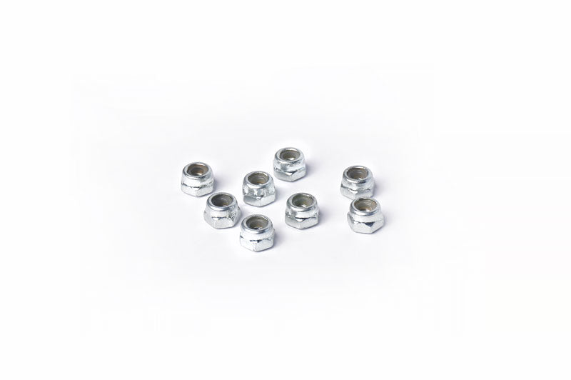 Koswork KOSN1016 M2.5 Steel Nylon Lock Nuts Silver (w/container) (8) (9003678204141)