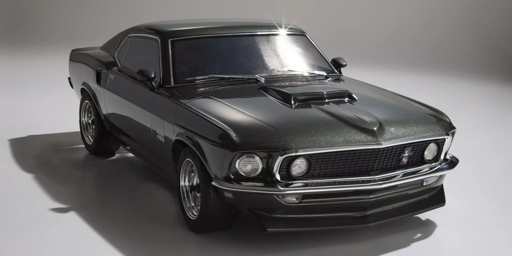 Kyosho 34437T1B 1969 Ford Mustang Boss 429 4WD FAZER Mk2 1/10- Black Jade