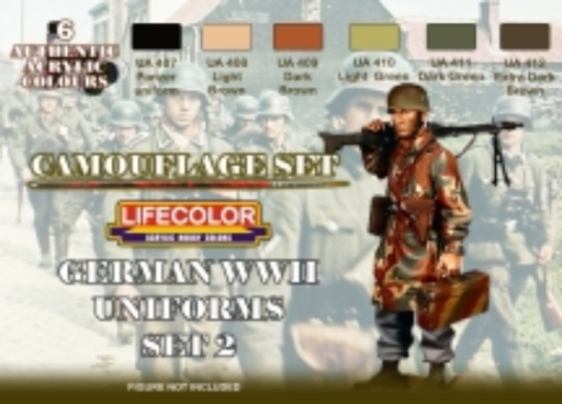 LifeColor CS05 German Uniforms WWII #2 Acrylic Paint Set - Hobby City NZ (8966374392045)