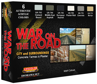 LifeColor CS49 War on the Road 6 Colour Acrylic Paint Set - Hobby City NZ (8966375014637)
