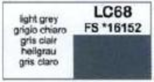 LifeColor LC68 Gloss Light Grey 22ml Acrylic Paint - Hobby City NZ (8966377177325)