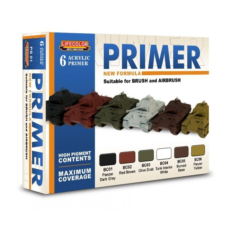 LifeColor PS01 Primer Set #1 Acrylic Paint - Hobby City NZ (8966378094829)
