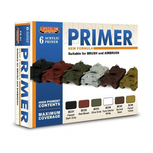 LifeColor PS01 Primer Set #1 Acrylic Paint - Hobby City NZ (8966378094829)
