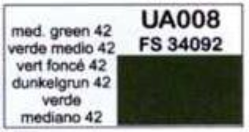 LifeColor UA008 Medium Green 42 22ml Acrylic Paint - Hobby City NZ (8966379274477)