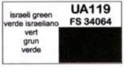 LifeColor UA119 Israeli Green 22ml Acrylic Paint - Hobby City NZ (8966381404397)