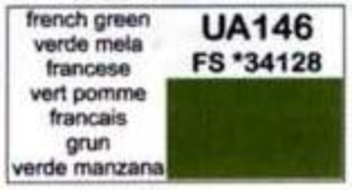 LifeColor UA146 French Green 22ml Acrylic Paint - Hobby City NZ (8966381961453)