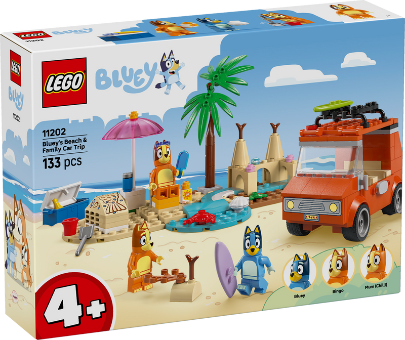 LEGO Bluey Blueys Beach & Family Car Trip 11202 (9003631444205)