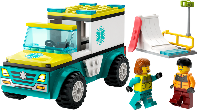 LEGO CITY Emergency Ambulance and Snowboarder 60403