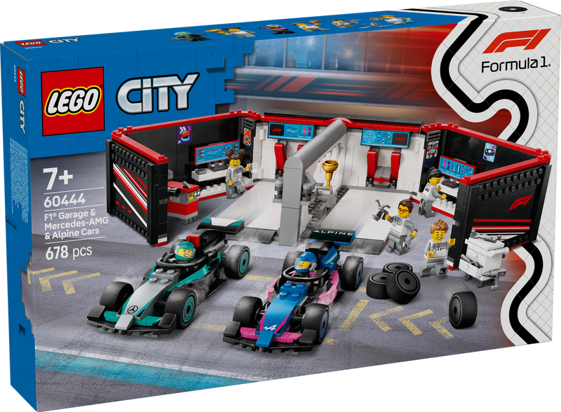 LEGO CITY F1 Garage & Mercedes-AMG & Alpine Cars 60444
