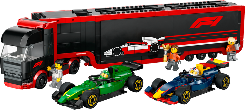 LEGO CITY F1 Truck with RB20 & AMR24 F1 Cars 60445