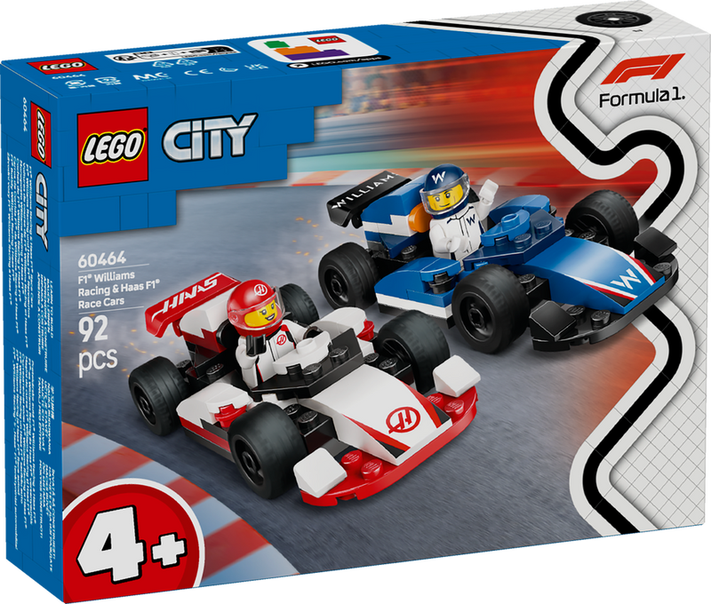 LEGO CITY F1 Williams Racing & Haas F1 Race Cars 60464