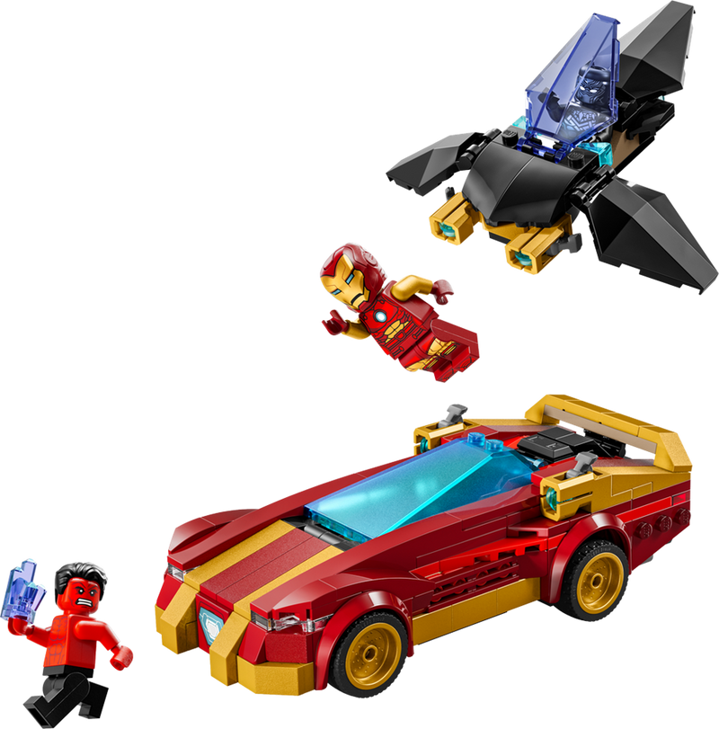 LEGO Super Heroes Marvel Iron Man Car & Black Panther vs. Red Hul 76310