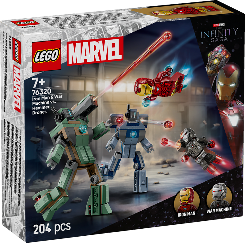 LEGO Super Heroes Marvel Iron Man & War Machine vs Hammer Drones 76320 (9003635540205)
