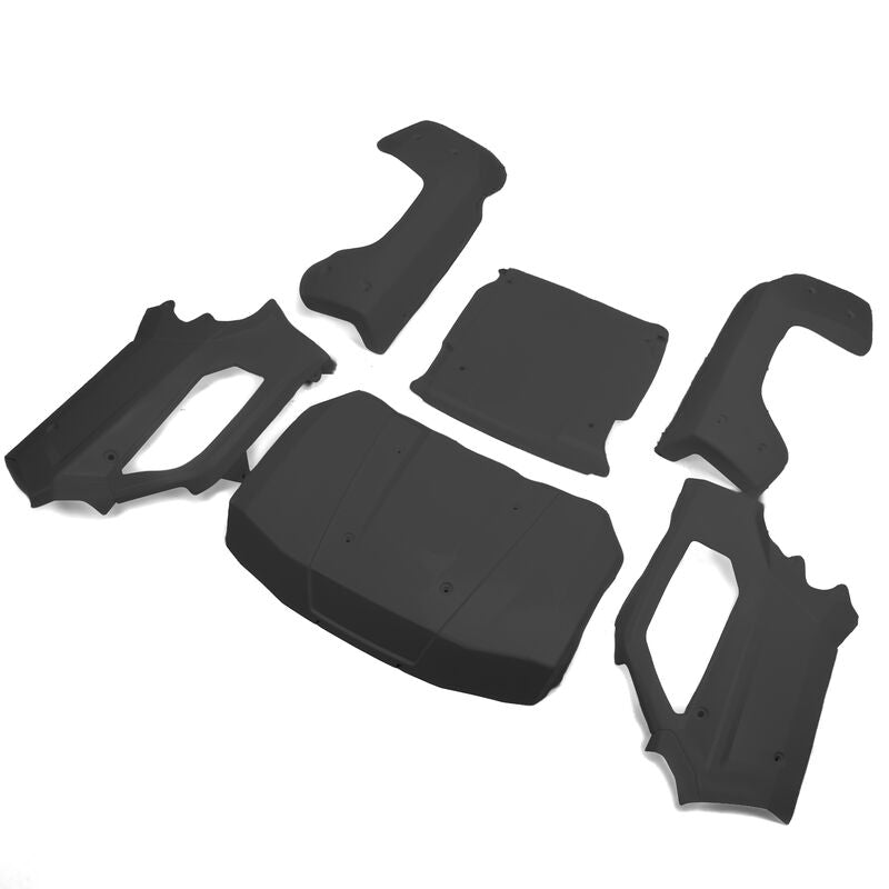 LOSI 4000 Body Set, Complete, Black: 5IVE-T 3.0 - LOS4000