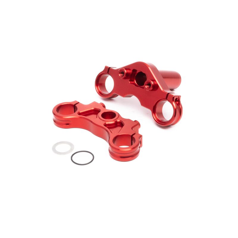 TLR LOSI LOS364002 Aluminum Triple Clamp Set Red: Promoto-MX - Hobby City NZ (8499676709101)