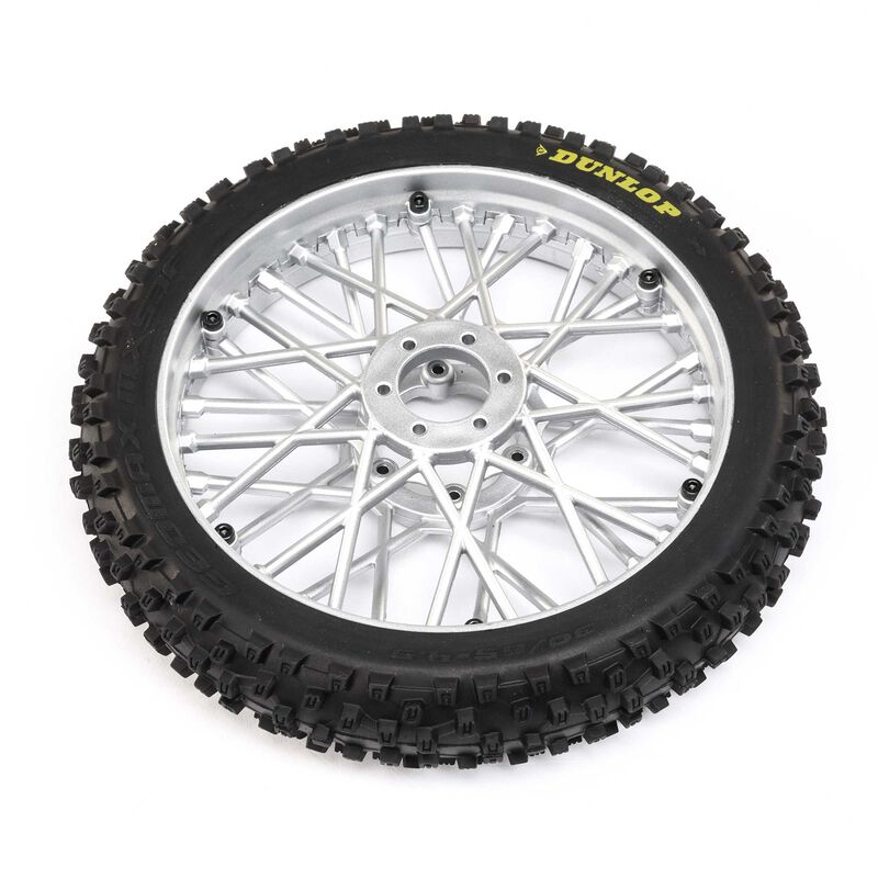 TLR LOSI LOS46006 Dunlop MX53 Front Tire Mounted Chrome: Promoto-MX - Hobby City NZ (8347855061229)