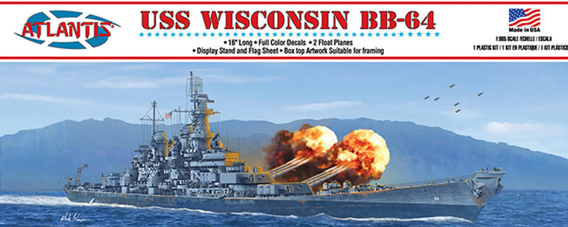 Atlantis Models AMCM3006 1/600 USS Wisconsin BB64 BShip
