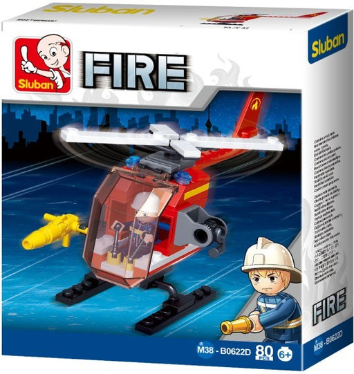 xSluban B0622D Fire: Helicopter (80pcs) (7546222969069)