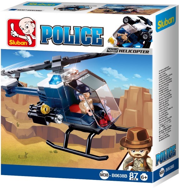 xSluban B0638B Police: Helicopter (87pcs) (7546223100141)
