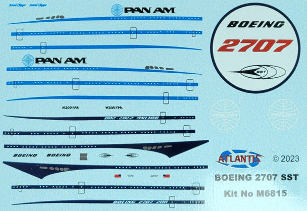 Atlantis Models AMCM6815 1/400 Boeing SST Markings