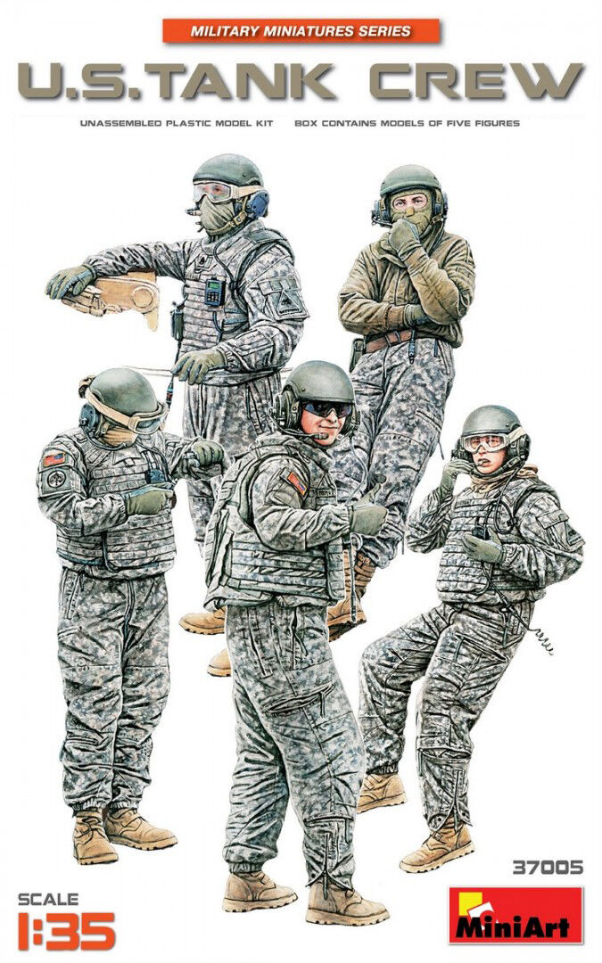 MiniArt 1/35 U.S. Tank Crew Plastic Model Kit - 37005