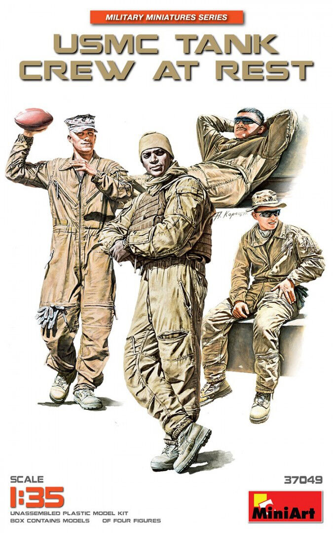 MiniArt 1/35 USMC Tank Crew at Rest Plastic Model Kit - 37049
