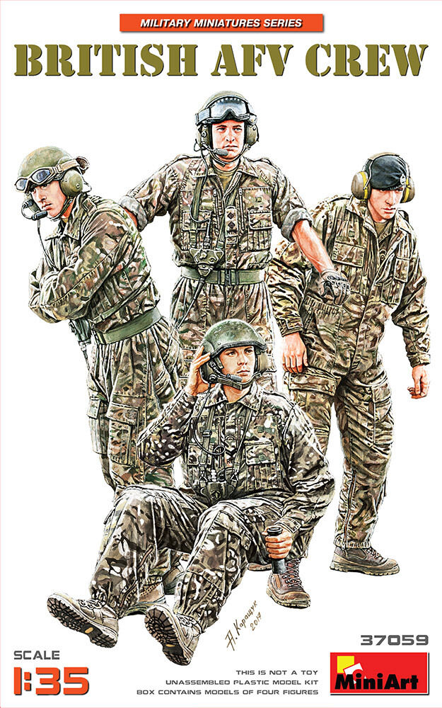 MiniArt 1/35 British AFV Crew Plastic Model Kit - 37059
