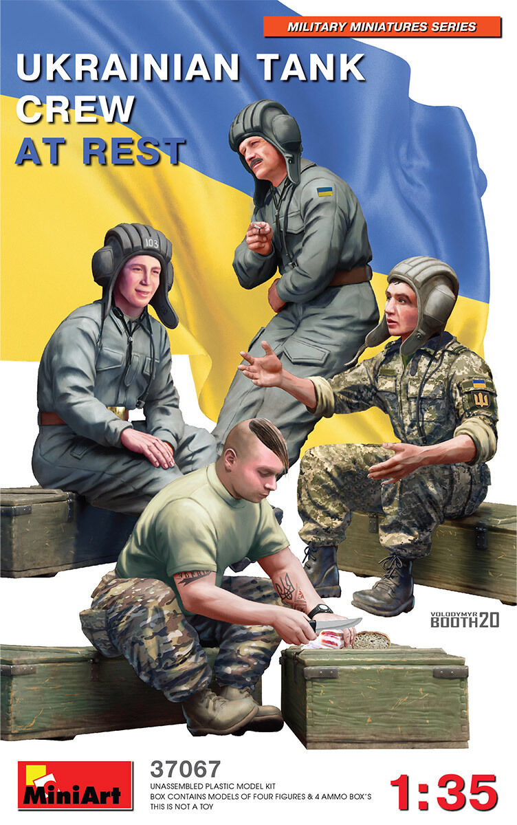 MiniArt 1/35 Ukrainian Tank Crew at Rest Plastic Model Kit - 37067