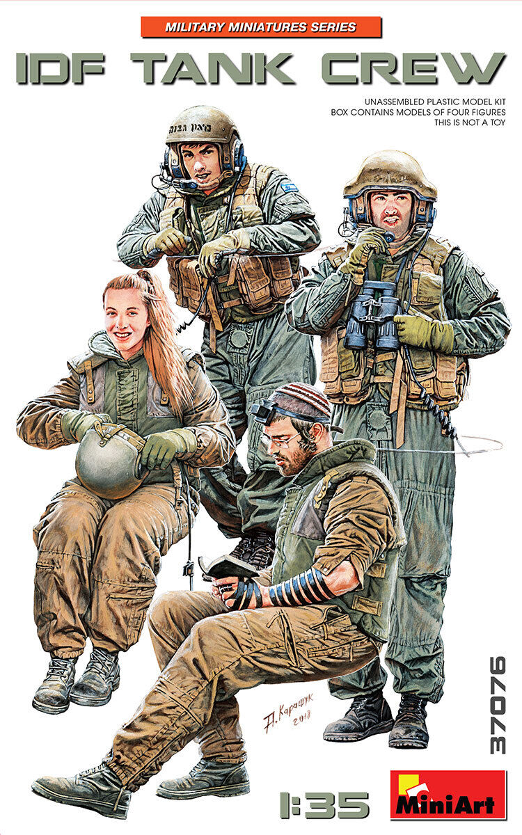 MiniArt 1/35 IDF Tank Crew Plastic Model Kit - 37076