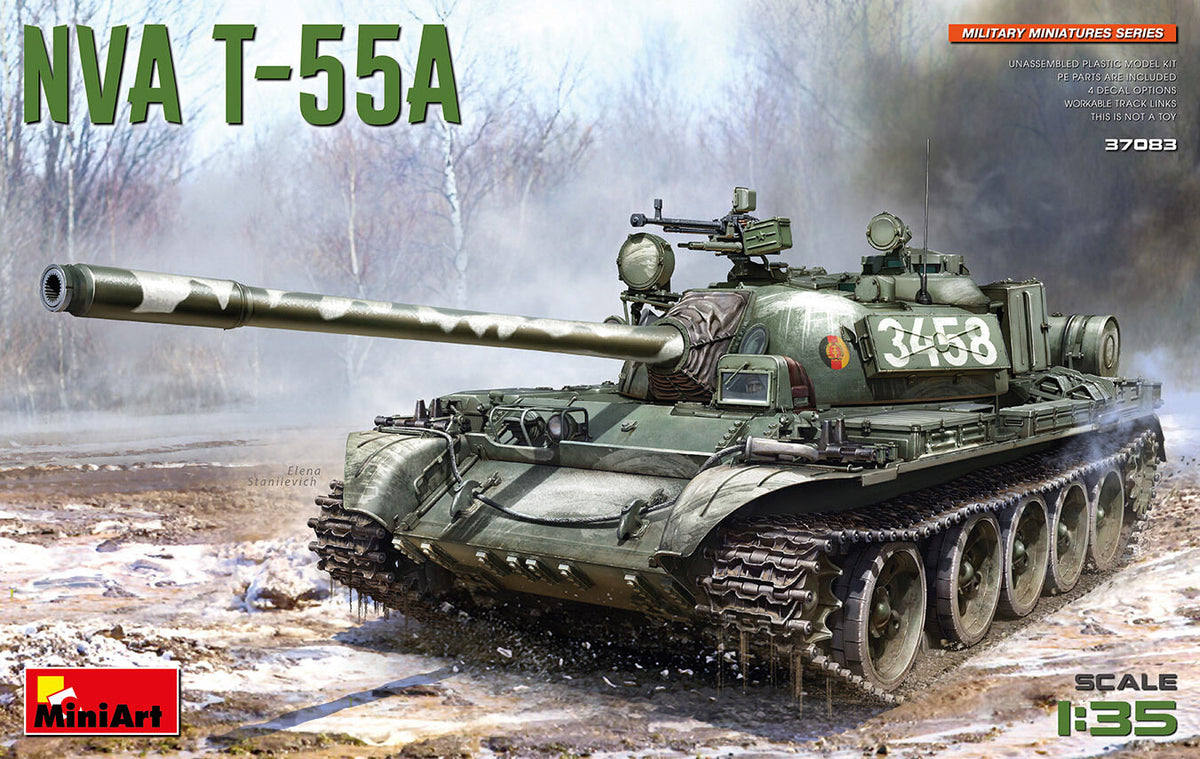 MiniArt 1/35 NVA T-55A Plastic Model Kit - 37083