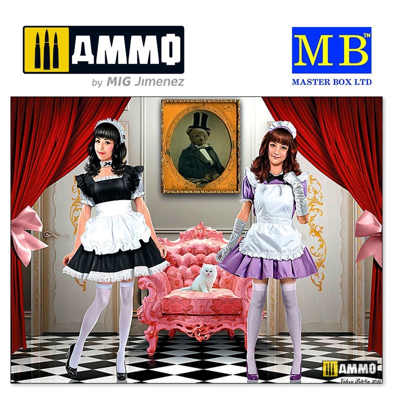Master Box MB35186 1/35 Maid cafe girls. Nana and Momoko (8967463436525)