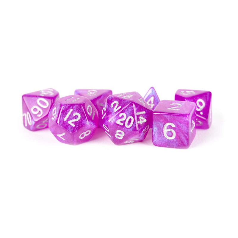 MDG MDG179 Acrylic Dice: Stardust Purple Poly Set (9003848466669)