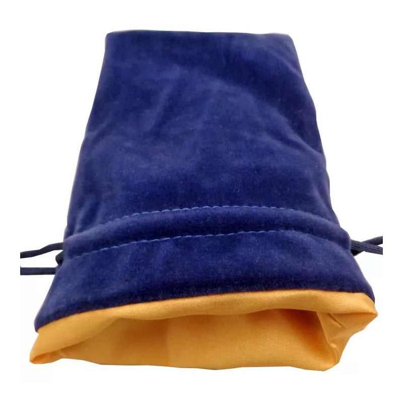 MDG MDG9002 Dice Bag Small Blue Velvet with Gold Satin (9003875598573)