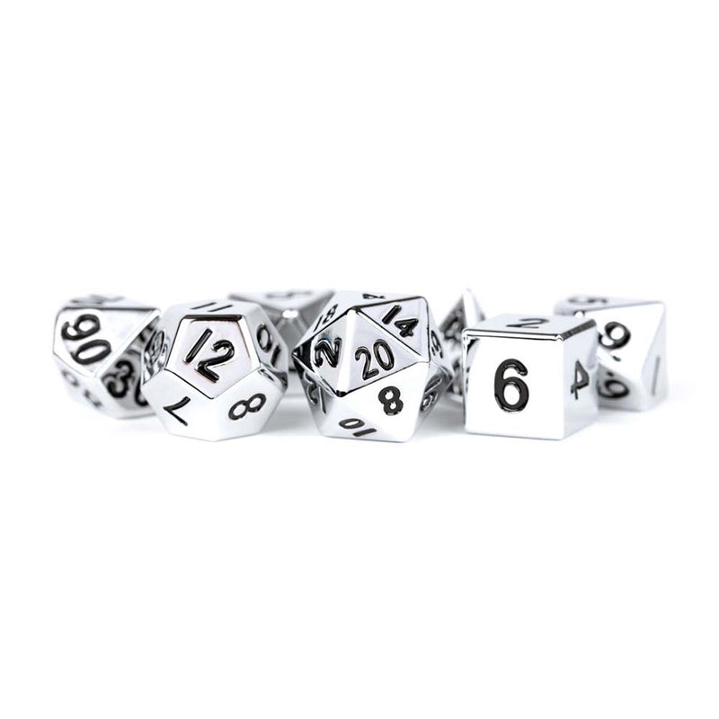 MDG MDG002 Metal Dice: Silver 16mm Poly Set (9003875205357)