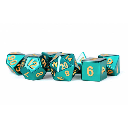 MDG MDG015 Metal Dice: Turquoise 16mm Poly Set (9003876876525)