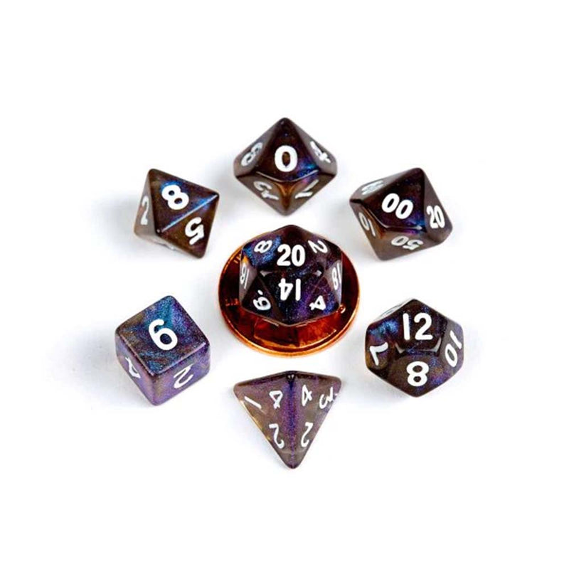 MDG MDG4175 Mini Polyhedral Dice Set: Stardust Galaxy (9003847680237)