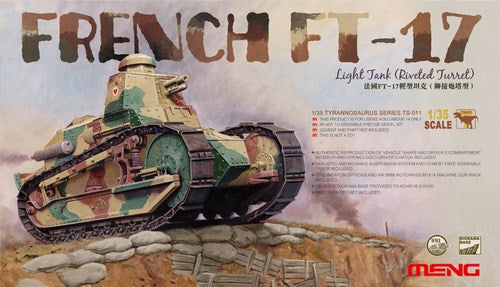 Meng TS-011 1/35 French FT-17 Light Tank (Riveted Turret) (8967465238765)
