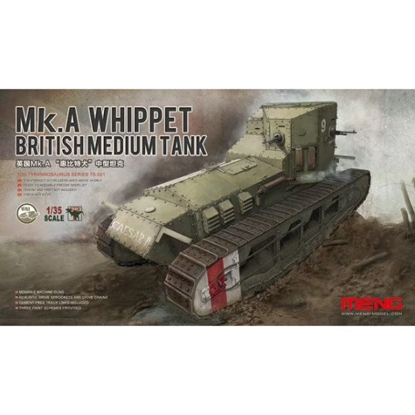 Meng TS-021 1/35 British Medium Tank Mk.A Whippet (8967463665901)
