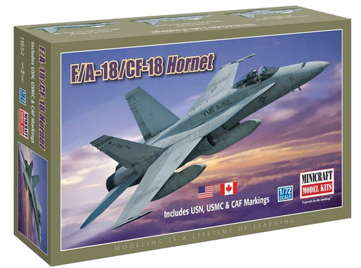 Minicraft Model Kits 11652 1/72 FA-18/CF-18 Hornet USN/USMC/CAF (8144080535789)
