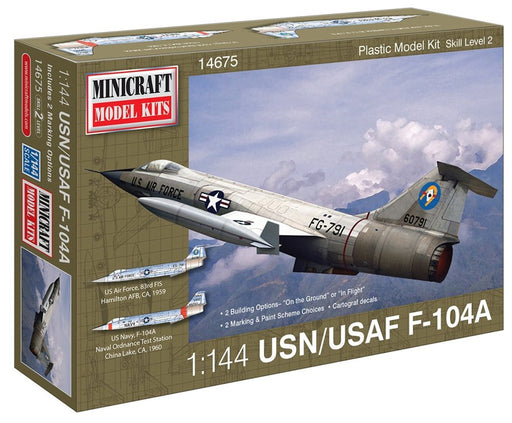 xMinicraft Model Kits 14675 1/144 F-104A USAF w/2 options (8324788355309)