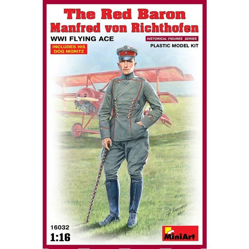 MiniArt 16032 1/16 The Red Baron (Manfred von Richthofen) Figure w/Dog "Moritz" - Hobby City NZ (7757024919789)