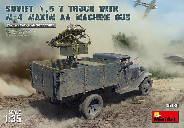 xMiniArt 35186 1/35 SOVIET 1.5t TRUCK W/MAXIM M-4 MG - Hobby City NZ (7546281394413)