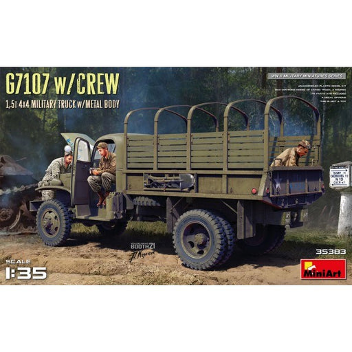 MiniArt 35383 1/35 G7107 w/Crew - 1.5t 4x4 Military Truck w/Metal Body (7759538421997)