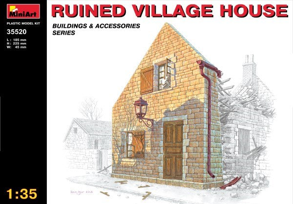 MiniArt 35520 1/35 RUINED VILLAGE HOUSE (8278319399149)