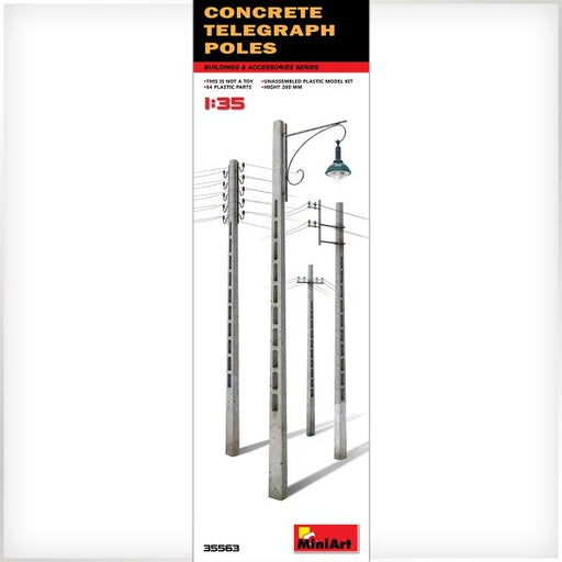 MiniArt 35563 1/35 Concrete Telegraph Poles (7759541207277)